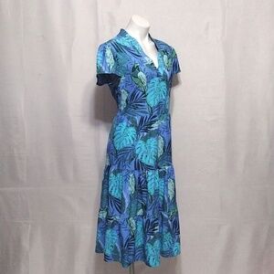 Jude Connally Paradise Parrot Print Jude Cloth Libby Tiered Dress